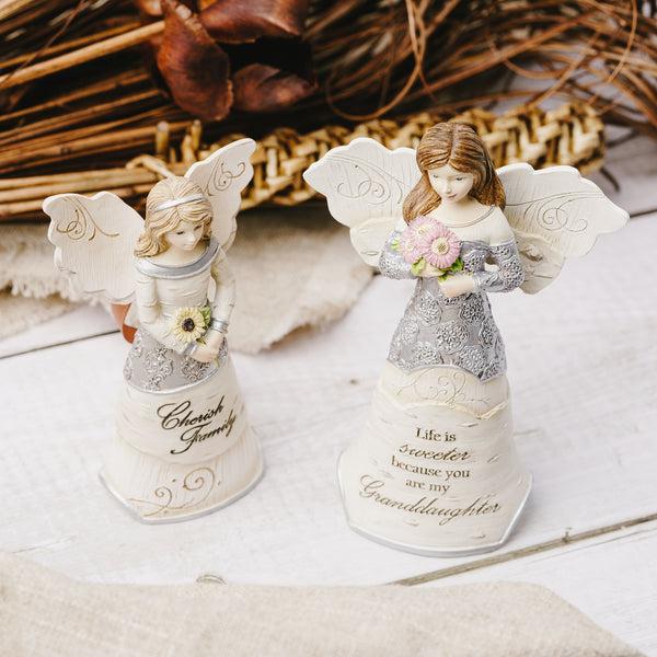 Pavilion Gift Company Granddaughter 5.5" Angel Holding Flowers