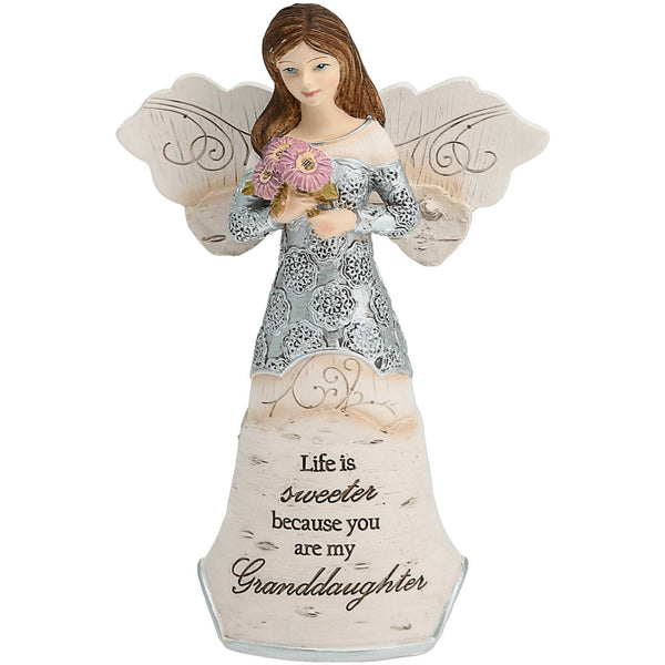 pavilion gift company Granddaughter 5.5" Angel Holding Flowers