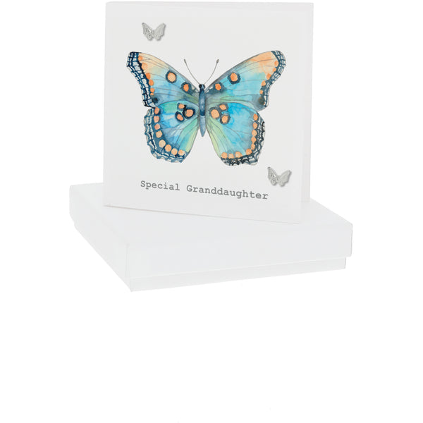 pavilion gift company Granddaughter 7mm Sterling Silver Butterfly Stud Earrings