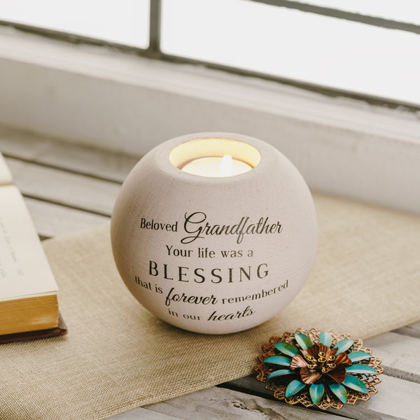 Pavilion Gift Company Grandfather 4" Round Tealight Candle Holder