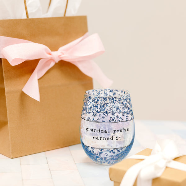 Pavilion Gift Company Grandma 18 Oz Stemless Wine Glass