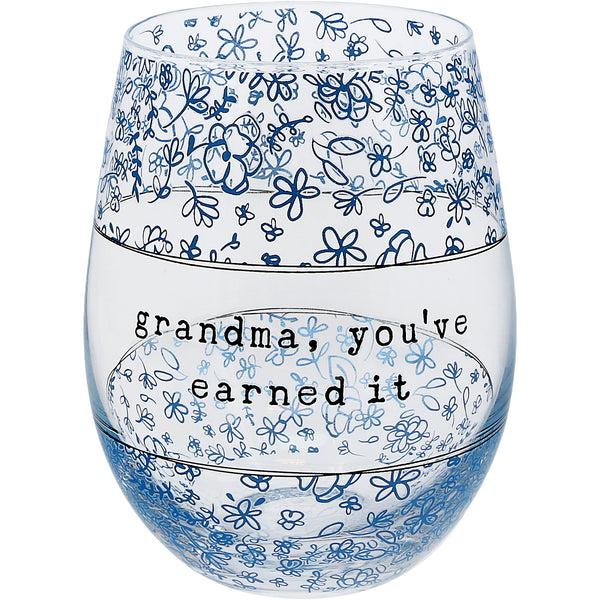 pavilion gift company Grandma 18 oz Stemless Wine Glass