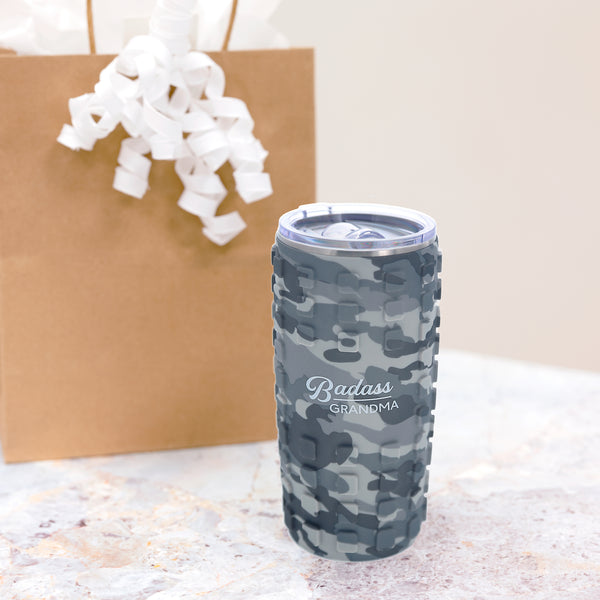 Pavilion Gift Company Grandma 20 Oz Travel Tumbler With 3D Silicone Wrap
