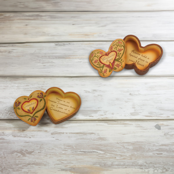 Pavilion Gift Company Grandma 3.5" X 3.5" Heart Keepsake Box
