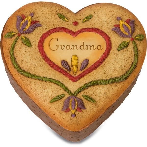 pavilion gift company Grandma 3.5" x 3.5" Heart Keepsake Box