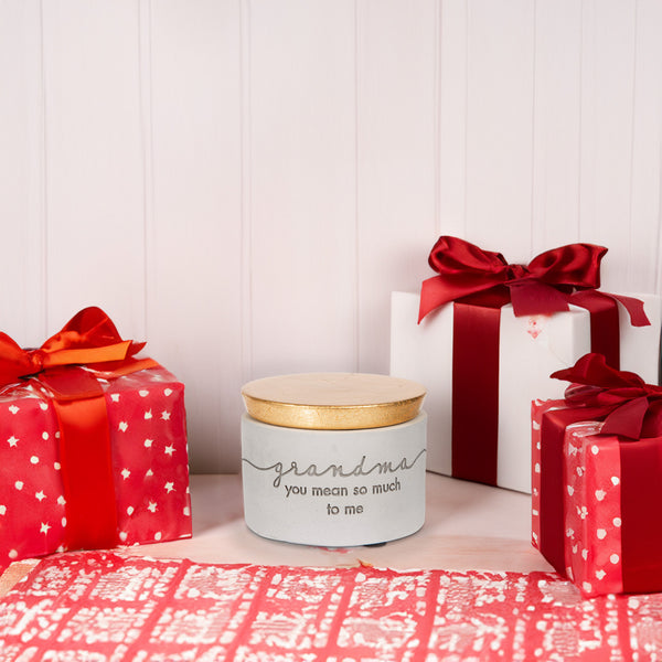 Pavilion Gift Company Grandma 3" X 2.25" Cement Keepsake Box