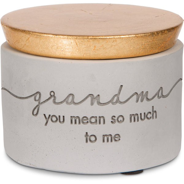 pavilion gift company Grandma 3" x 2.25" Cement Keepsake Box