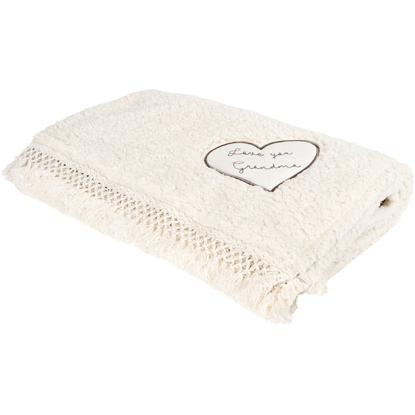 Pavilion Gift Company Grandma 42" X 50" Fringed Sherpa Blanket