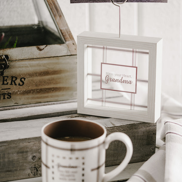Pavilion Gift Company Grandma 5" Framed Glass Plaque With Photo Clip