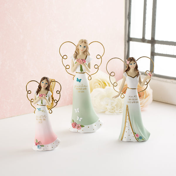 Pavilion Gift Company Grandma 6.5" Angel Holding Flowers