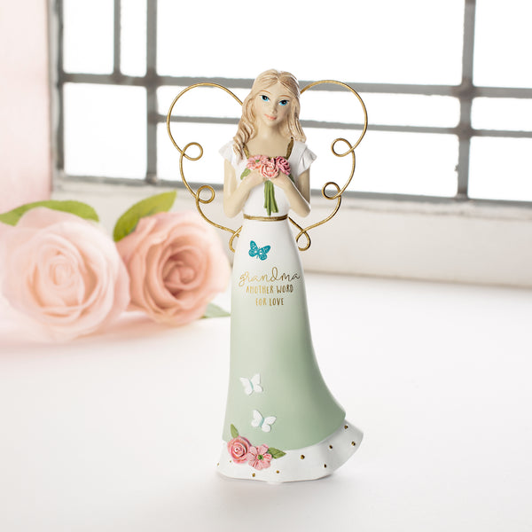 Pavilion Gift Company Grandma 6.5" Angel Holding Flowers