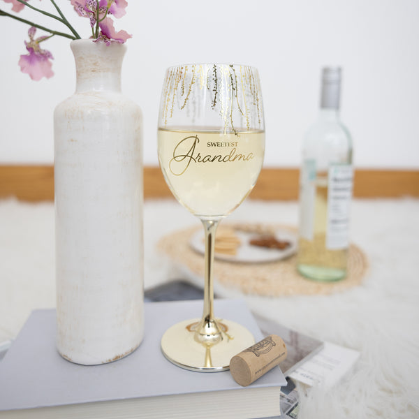 Pavilion Gift Company Grandma Gift Boxed 19 Oz Crystal Wine Glass