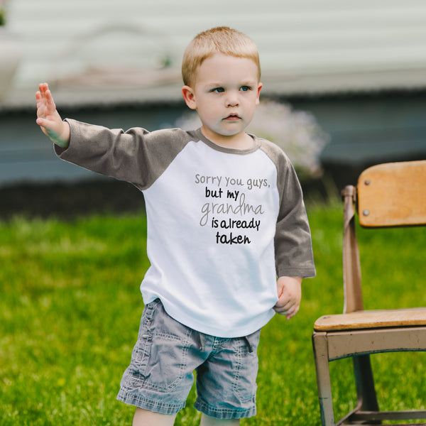 Pavilion Gift Company Grandma Is Taken 2T 3/4 Length Gray Sleeve Shirt