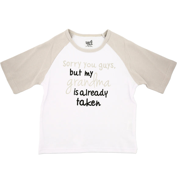 pavilion gift company Grandma is Taken 2T 3/4 Length Gray Sleeve Shirt
