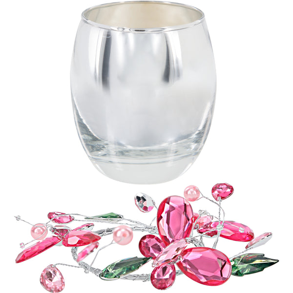 Pavilion Gift Company Grandma Pink Butterfly 3.5 Oz 100% Soy Wax Candle Scent: Jasmine