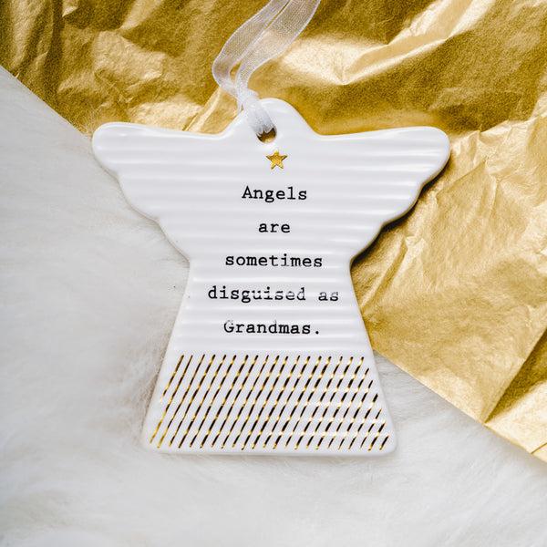 Pavilion Gift Company Grandmas 3" Hanging Angel Plaque
