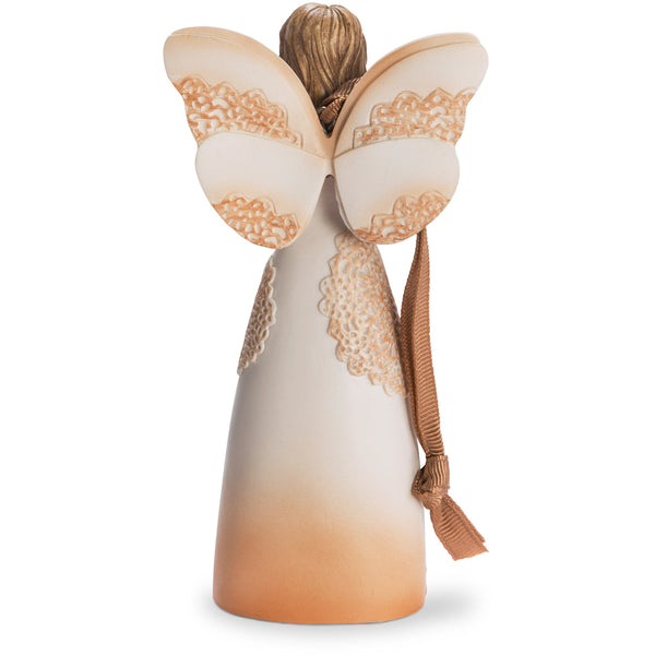 Pavilion Gift Company Grandmother 4.5" Angel Ornament Holding Flowers