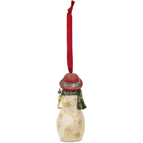 Pavilion Gift Company Grandmother 4" Snowwoman Holding A Flower Ornament