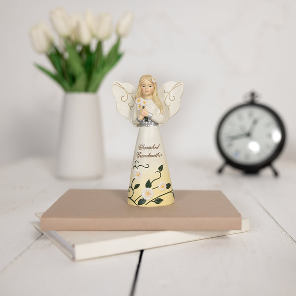 Pavilion Gift Company Grandmother 5" Angel Holding Daisies