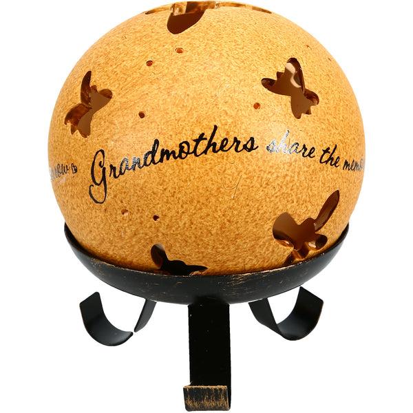 Pavilion Gift Company Grandmothers 4" Pierced Round Candle Holder