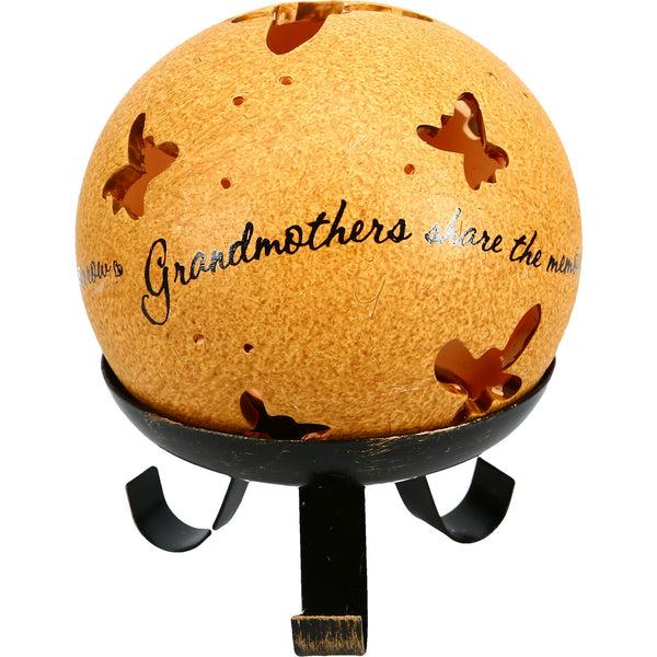 pavilion gift company Grandmothers 4" Pierced Round Candle Holder