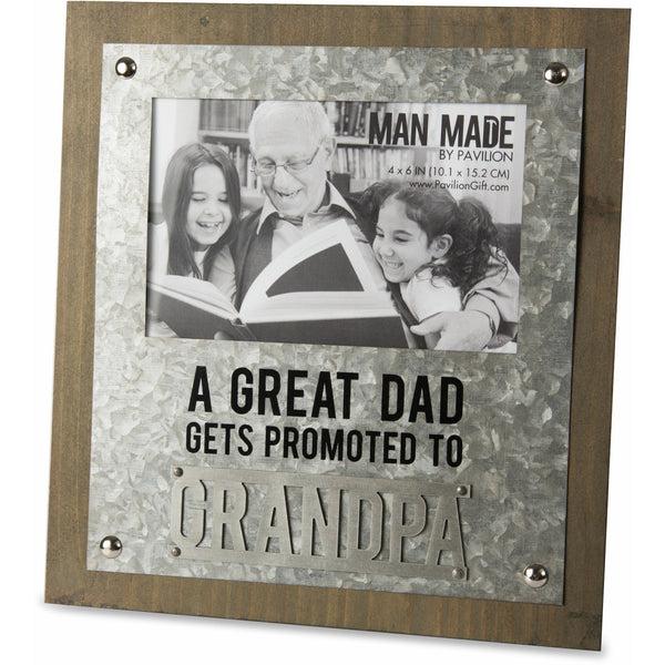 pavilion gift company Grandpa 8.25" x 9" Frame (Holds 4" x 6" Photo)