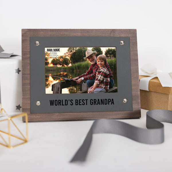 Pavilion Gift Company Grandpa 9" X 7" Frame (Holds 6" X 4" Photo)