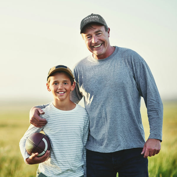 Pavilion Gift Company Grandpa Dark Gray Washed Cotton Twill Hat