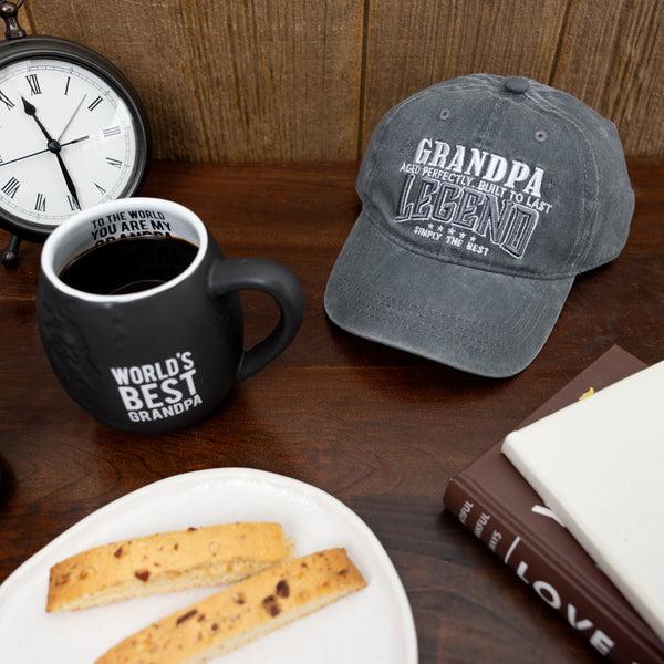 Pavilion Gift Company Grandpa Dark Gray Washed Cotton Twill Hat