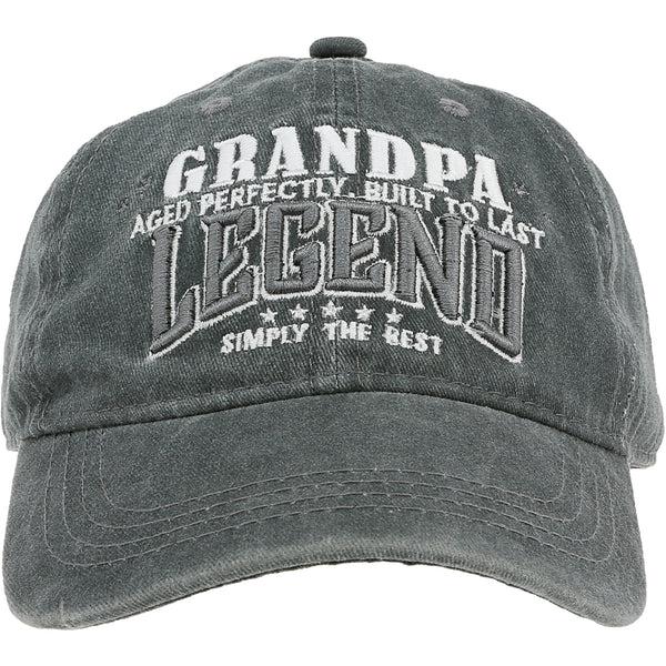 pavilion gift company Grandpa Dark Gray Washed Cotton Twill Hat