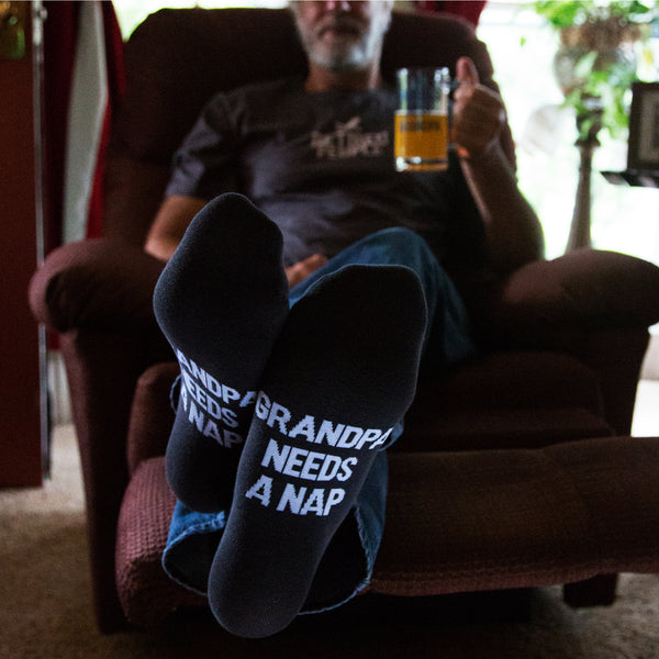 Pavilion Gift Company Grandpa Nap Mens Cotton Blend Sock