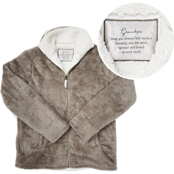 pavilion gift company Grandpa S/M Men's Fleece Full Zip Sweatshirt