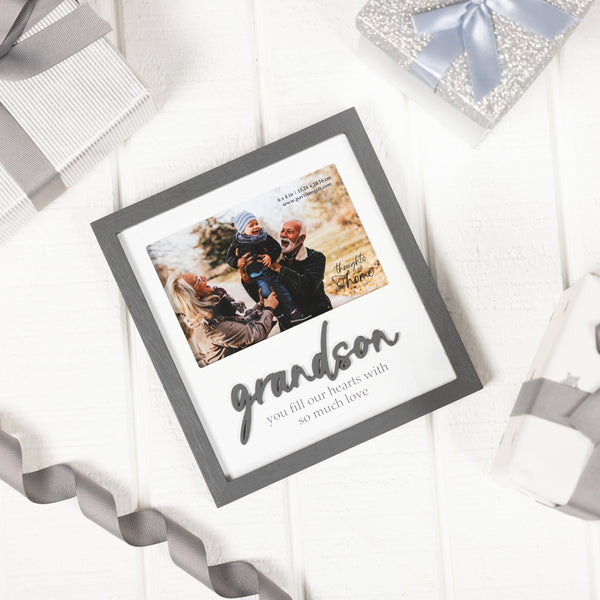 Pavilion Gift Company Grandson 7.75" X 8.25" Frame (Holds A 6" X 4" Photo)