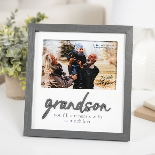 Pavilion Gift Company Grandson 7.75" X 8.25" Frame (Holds A 6" X 4" Photo)