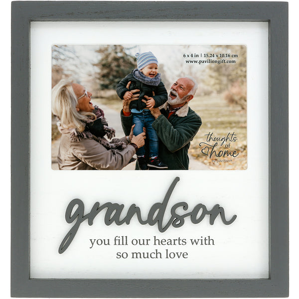 pavilion gift company Grandson 7.75" x 8.25" Frame (Holds a 6" x 4" Photo)