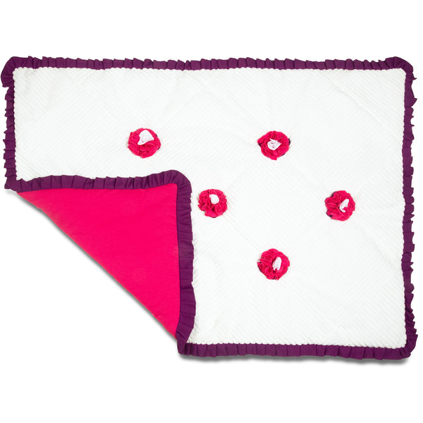 Pavilion Gift Company Grape Jelly 30" X 40" Ribbed Chenille Baby Blanket