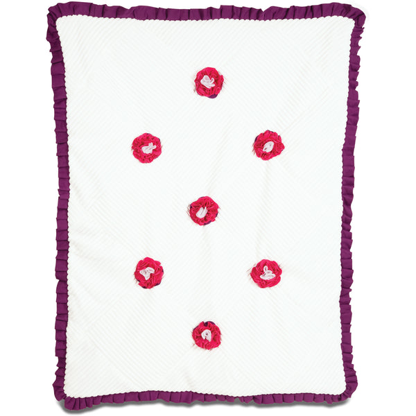 pavilion gift company Grape Jelly 30" x 40" Ribbed Chenille Baby Blanket