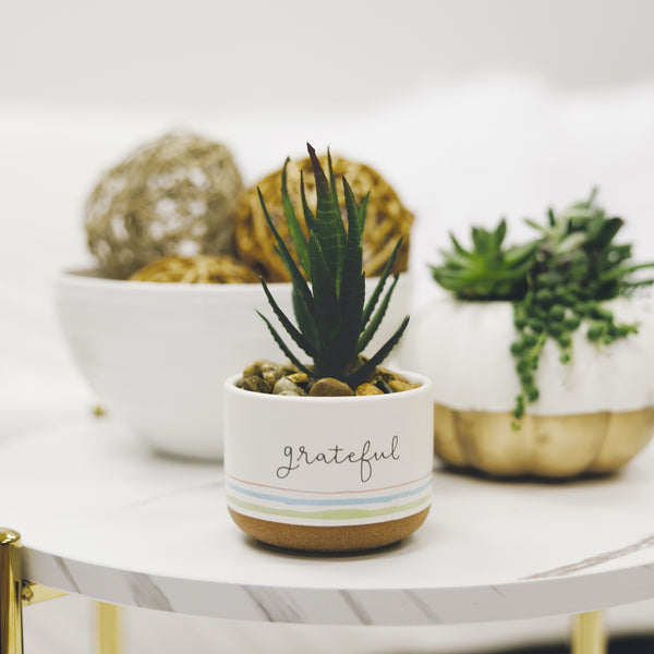 Pavilion Gift Company Grateful 5" Artificial Potted Plant