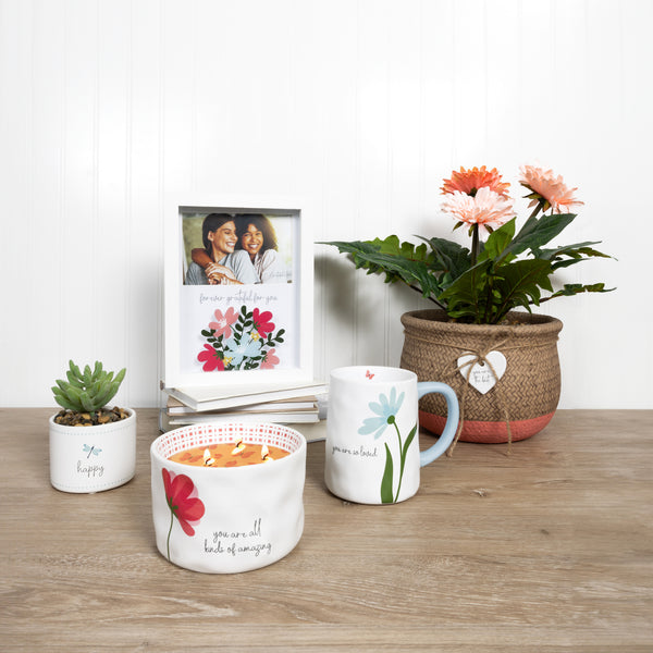 Pavilion Gift Company Grateful For You 7.5" X 9.5" Shadow Box Frame (Holds 6" X 4" Photo)