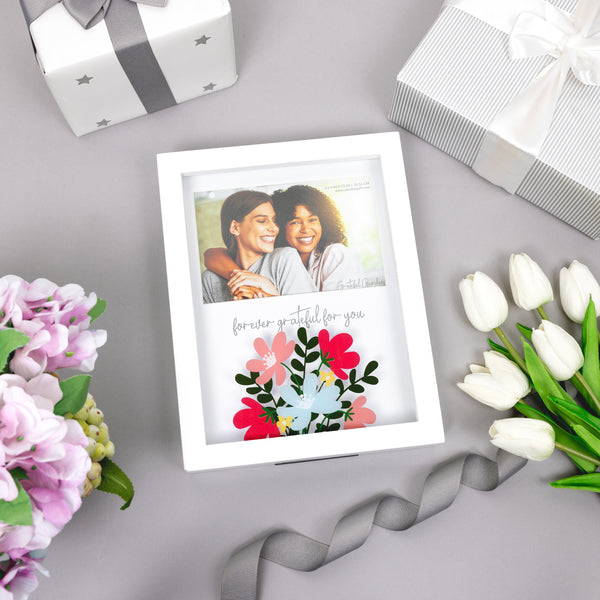 Pavilion Gift Company Grateful For You 7.5" X 9.5" Shadow Box Frame (Holds 6" X 4" Photo)