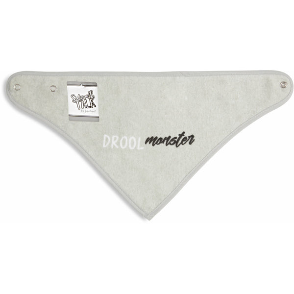 Pavilion Gift Company Gray Drool Monster Reversible Handkerchief Bib
