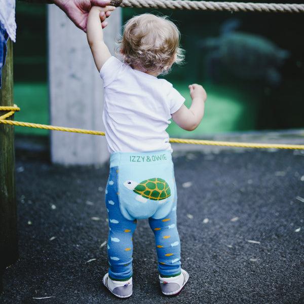 Pavilion Gift Company Green Turtle 6-12 Months Baby Leggings