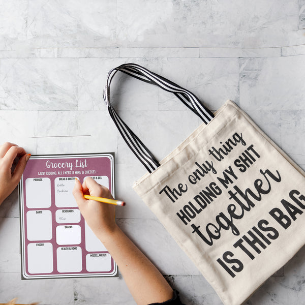 Pavilion Gift Company Grocery List 8" X 10.25" Magnetic Notepad