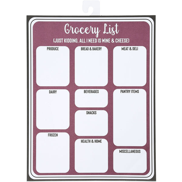 pavilion gift company Grocery List 8" x 10.25" Magnetic Notepad