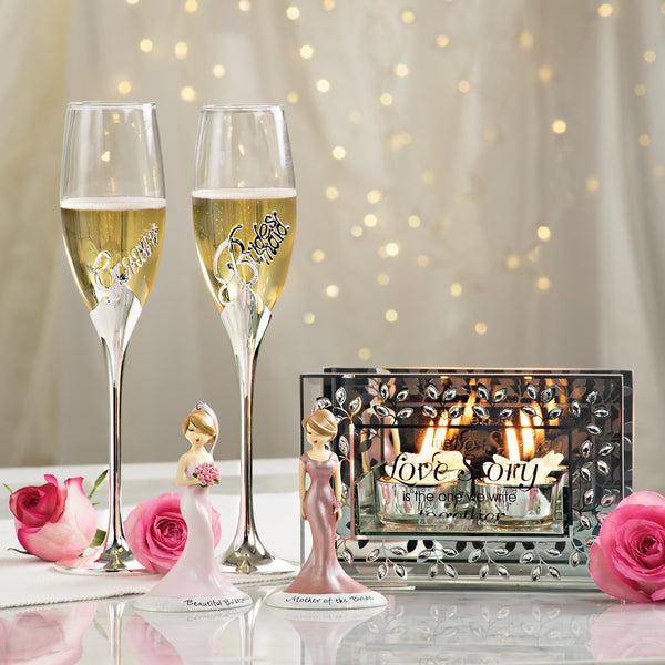 Pavilion Gift Company Groomsman 8 Oz Champagne Flute With Zinc Stem