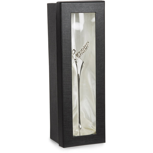 Pavilion Gift Company Groomsman 8 Oz Champagne Flute With Zinc Stem