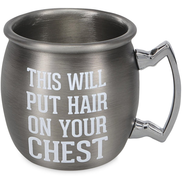 pavilion gift company Hair on Your Chest 2 oz Stainless Steel Moscow Mule Shot