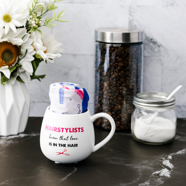 Pavilion Gift Company Hairstylist 15.5 Oz Mug And Sock Set