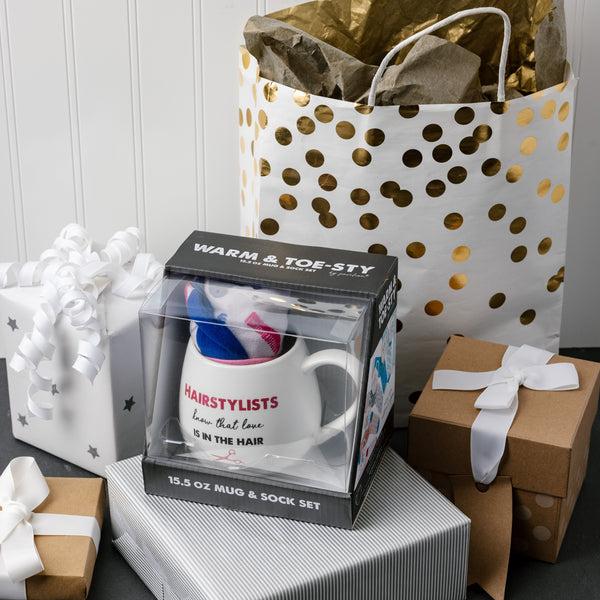 Pavilion Gift Company Hairstylist 15.5 Oz Mug And Sock Set