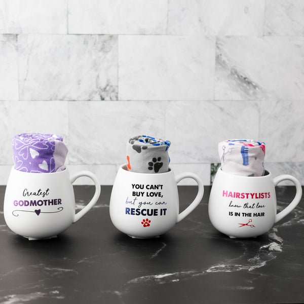 Pavilion Gift Company Hairstylist 15.5 Oz Mug And Sock Set